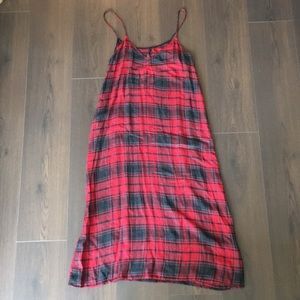 Plaid midi dress
